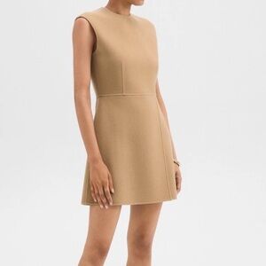 Theory Camel Wrap Dress